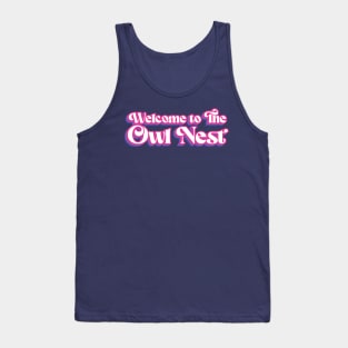 Welcome to The Owl Nest 1 in Purples Tank Top